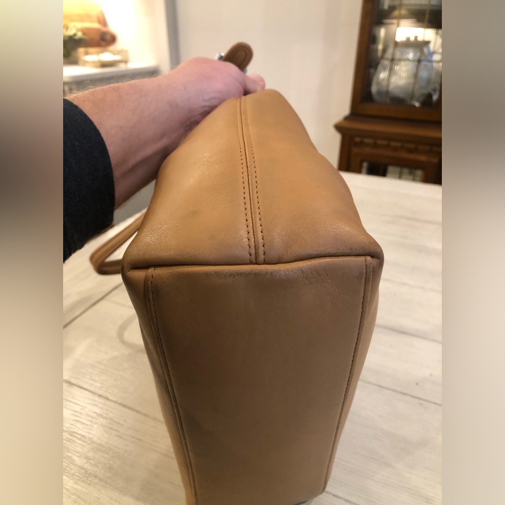 Vintage Coach Legacy Hobo Zip Shoulder Bag Camel Color Leather Nickel w/Hangtag - Picture 6 of 15